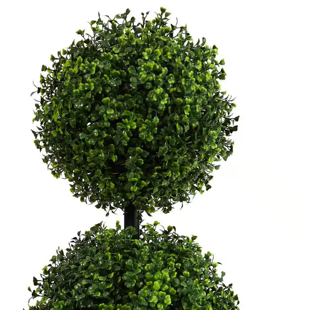 3 Ft. Boxwood Triple Ball Topiary Artificial Tree (Indoor/Outdoor)