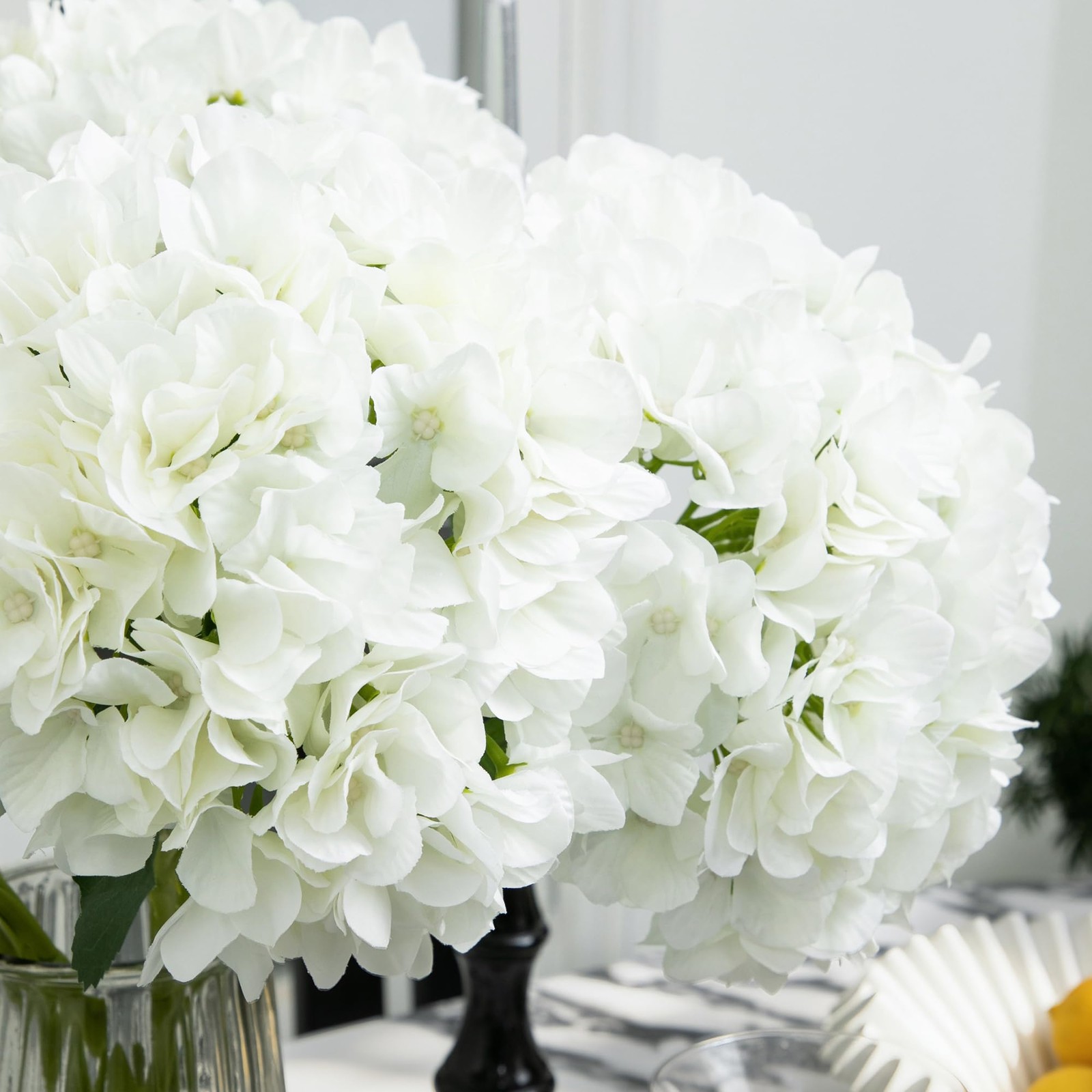 6 PCS Hydrangea Artificial Flowers, Fake Flowers, Suitable for Wedding Decora…