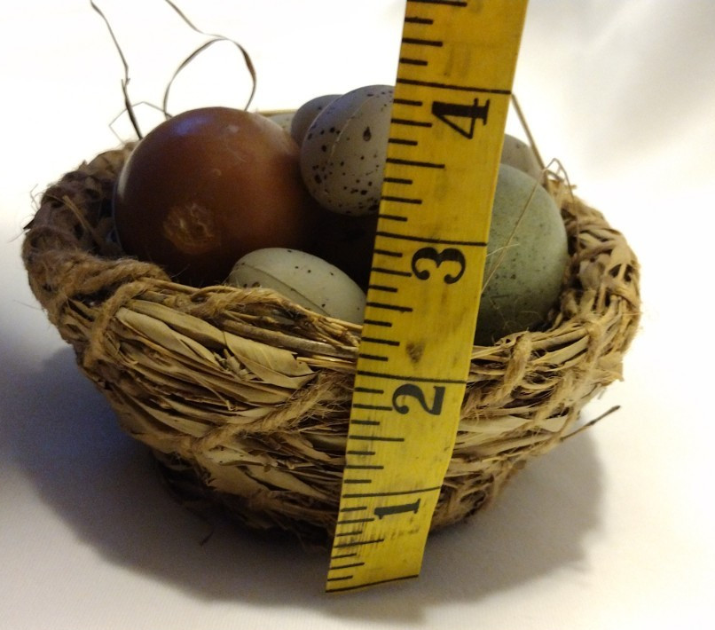 2 Faux Bird Nest w/ Speckled Eggs Easter Spring Decor Rustic Farmhouse AB