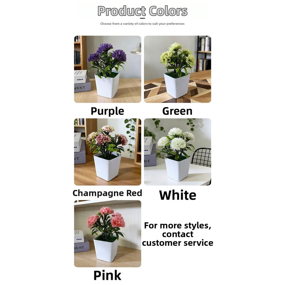Elegant Fake Flower Display for Home Office Study Tabletop Indoor Decoration