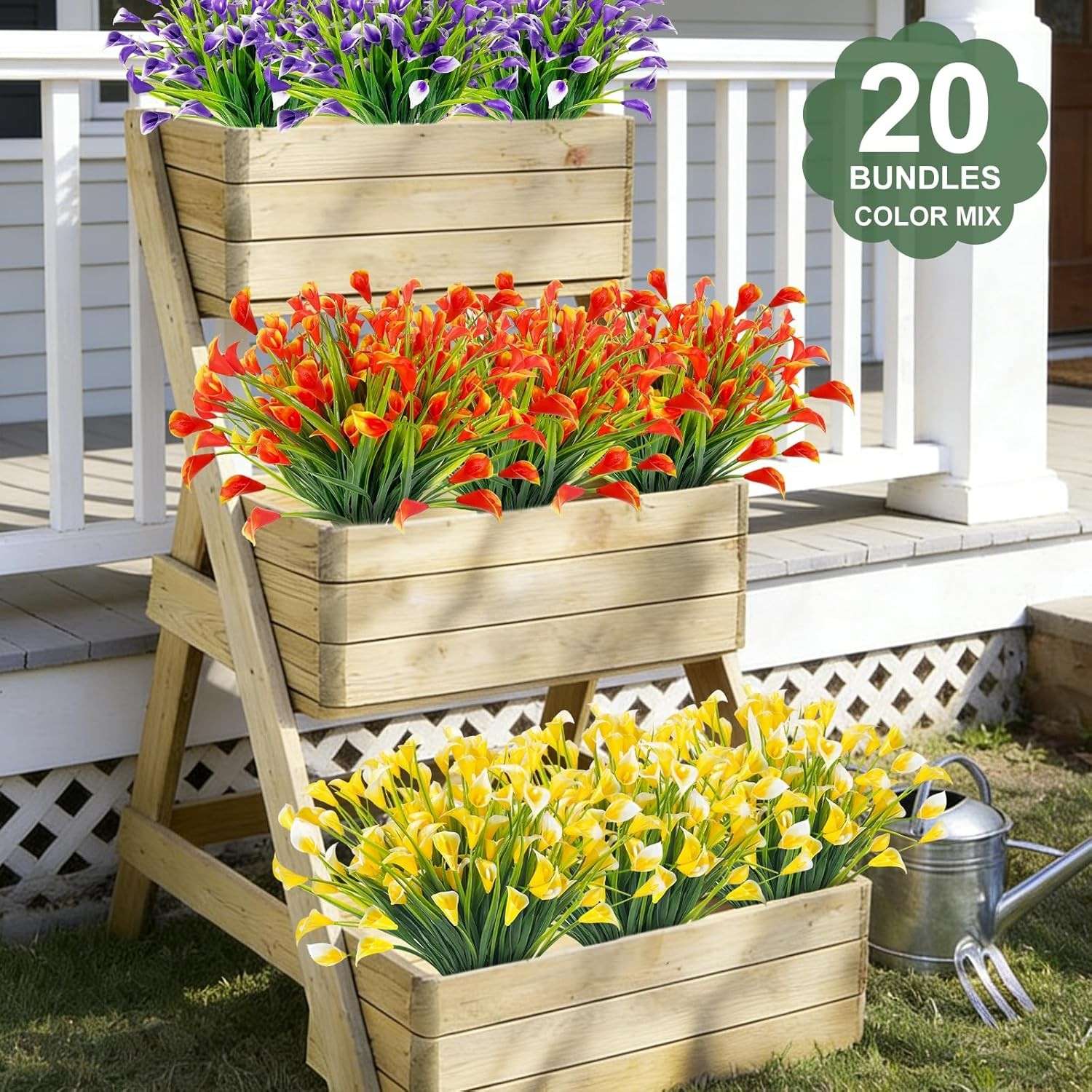 Calla Lily Artificial Flowers 400 Heads UV Resistant Outdoor