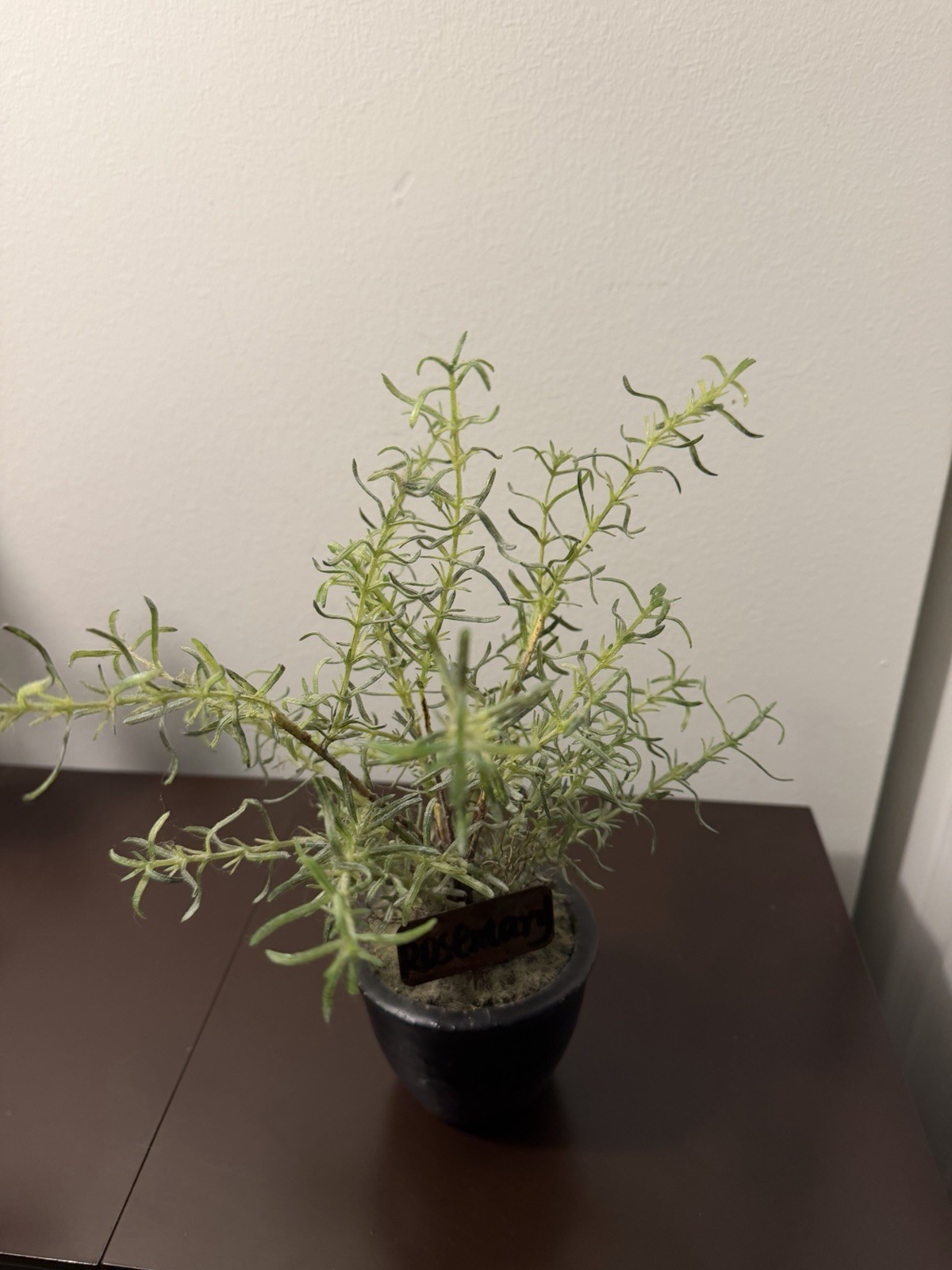 Rustic Artificial Rosemary Potted Plant – Perfect for Farmhouse Decor