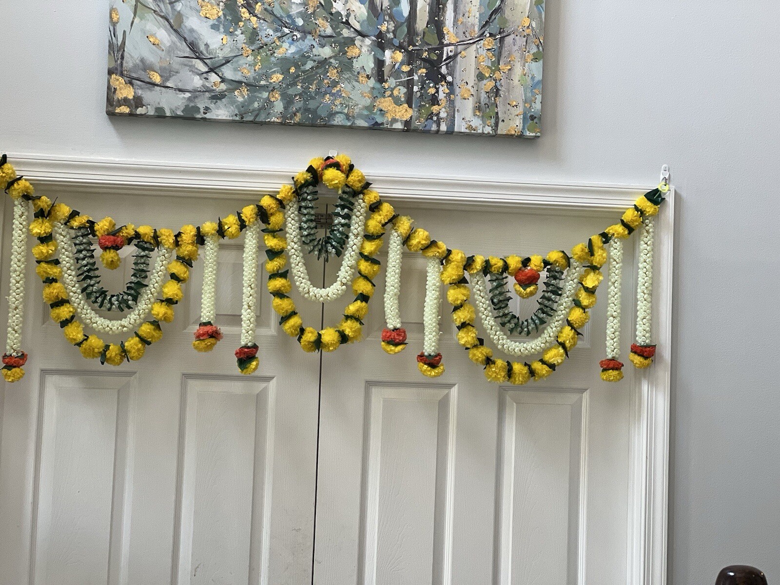 5.8 Feet Marigold backdrop Toran garland indian wedding diwali decor