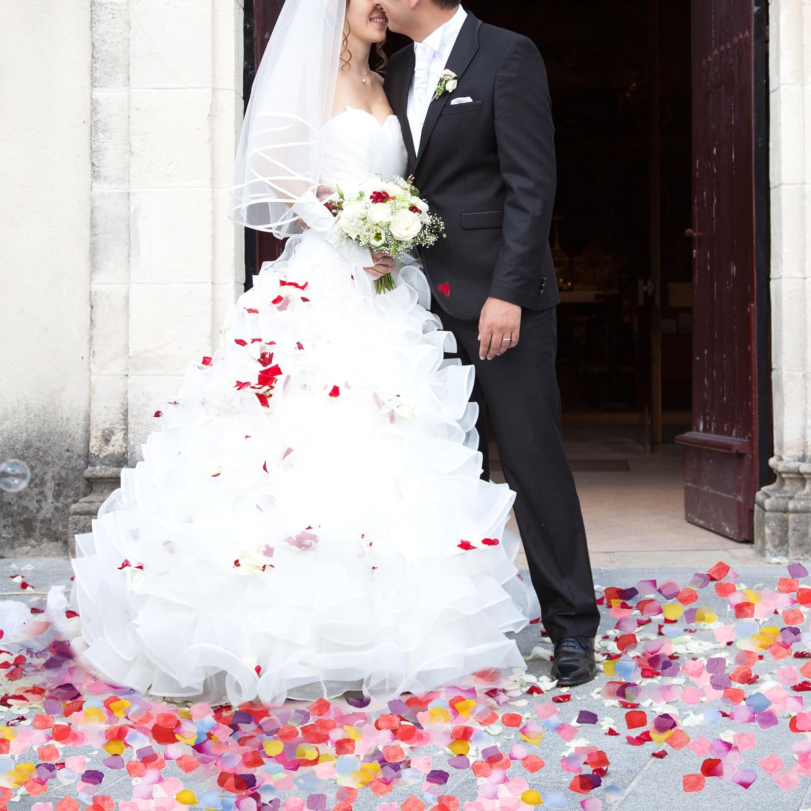 1000 pcs Artificial Rose Petals Fake Petal Flower Decoration for Wedding Part…