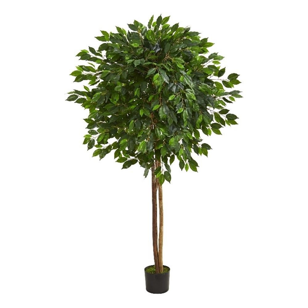 Nearly Natural 6.5ft Ficus Artificial Tree in Green