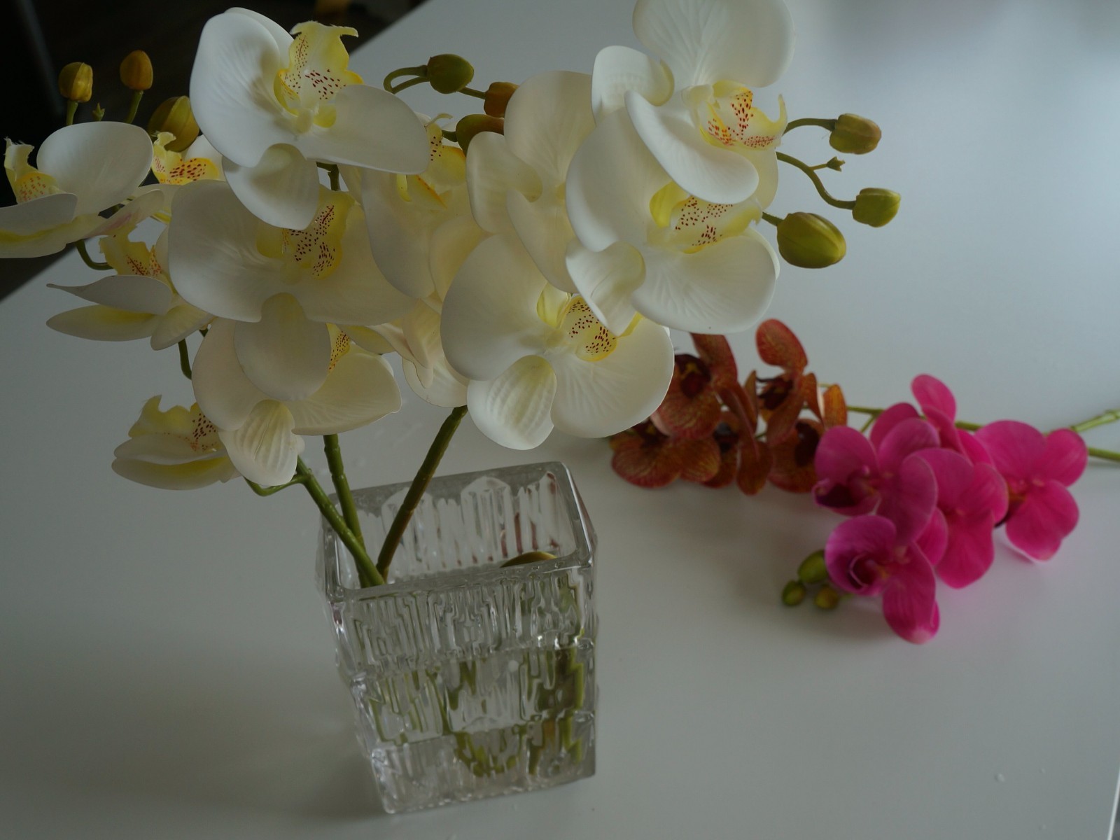 Artificial Orchids, Fake Phalaenopsis Stem, Real touch, For Home Office Party