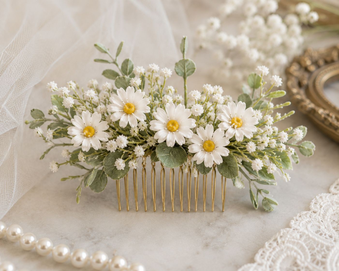 10 Artificial Daisy Stems White Daisy Spray Faux Wildflowers Small Daisy Flowers