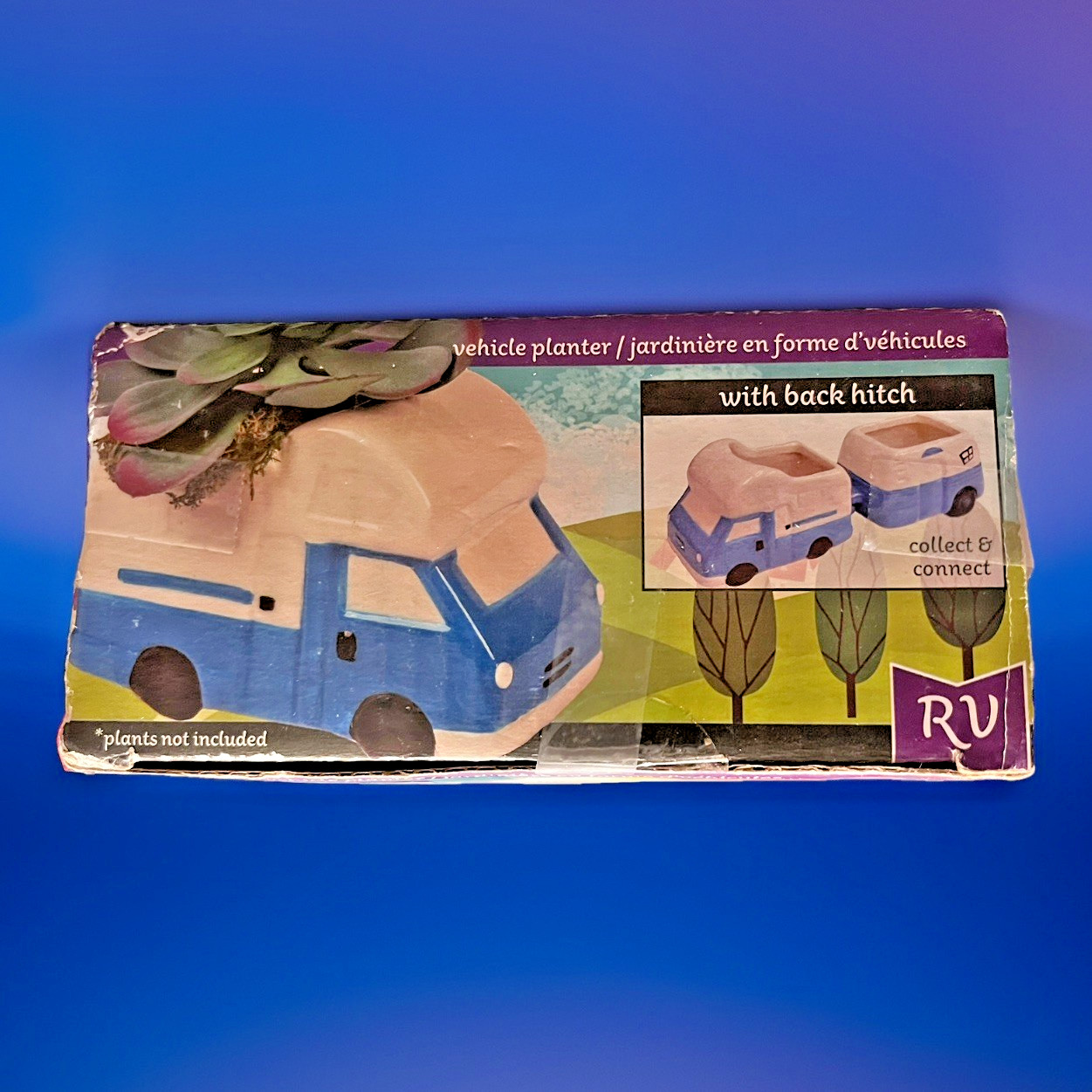 Vintage Style Ceramic Vehicle Planters RV Camper For Succulents Set of 3 NOS