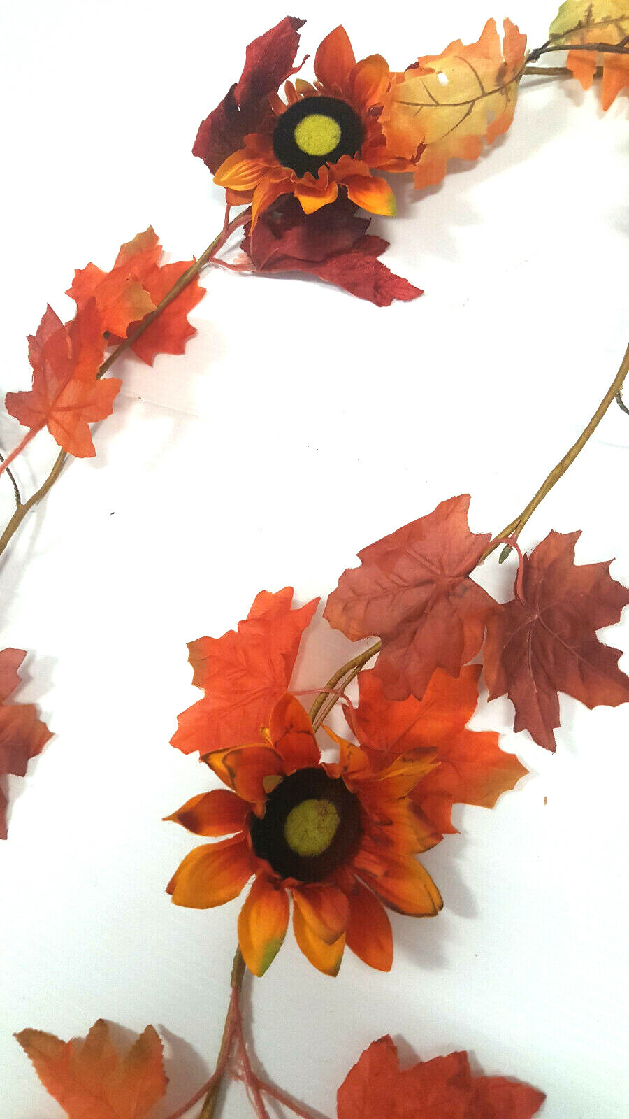 Fall Garland Maple Leaf 6ft Foliage Mantle Vine Door Wall Decor Autumn Halloween