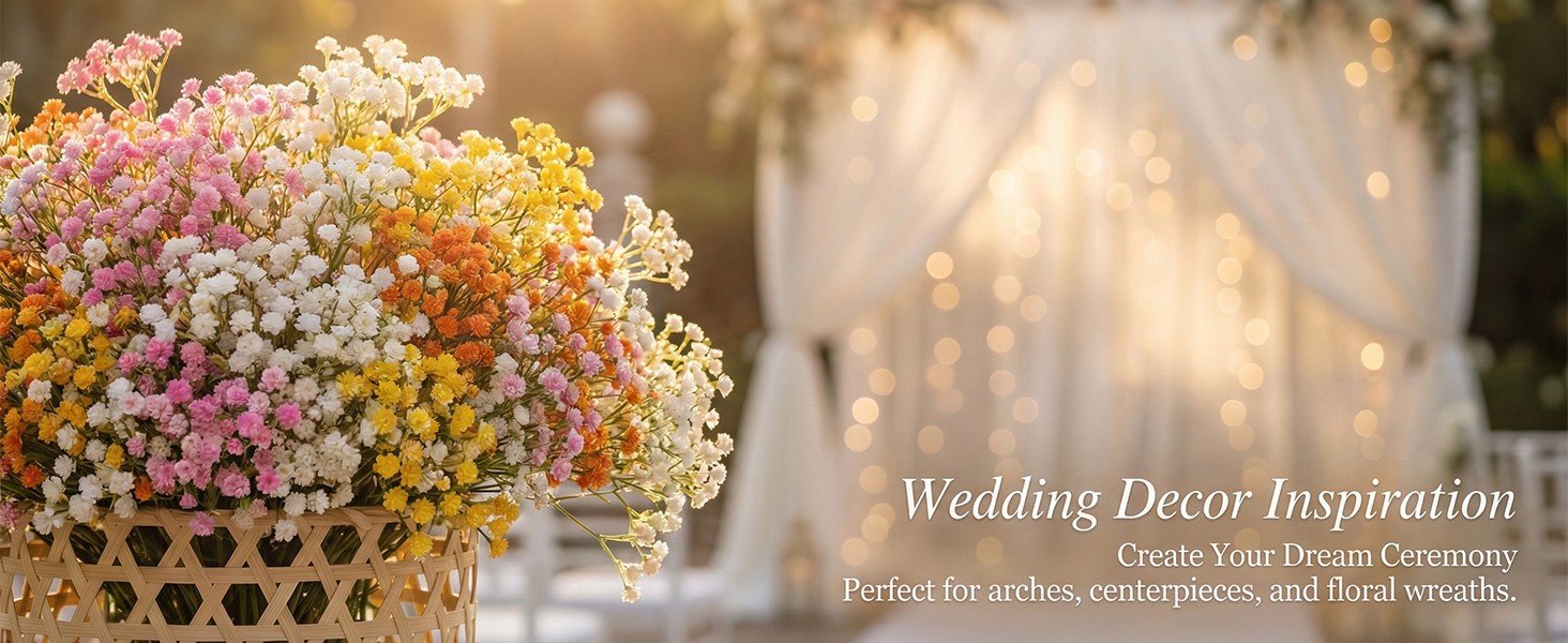 Baby Breath Flowers Artificial Bulk – 100 Mini Artificial Flowers | Mini Flower