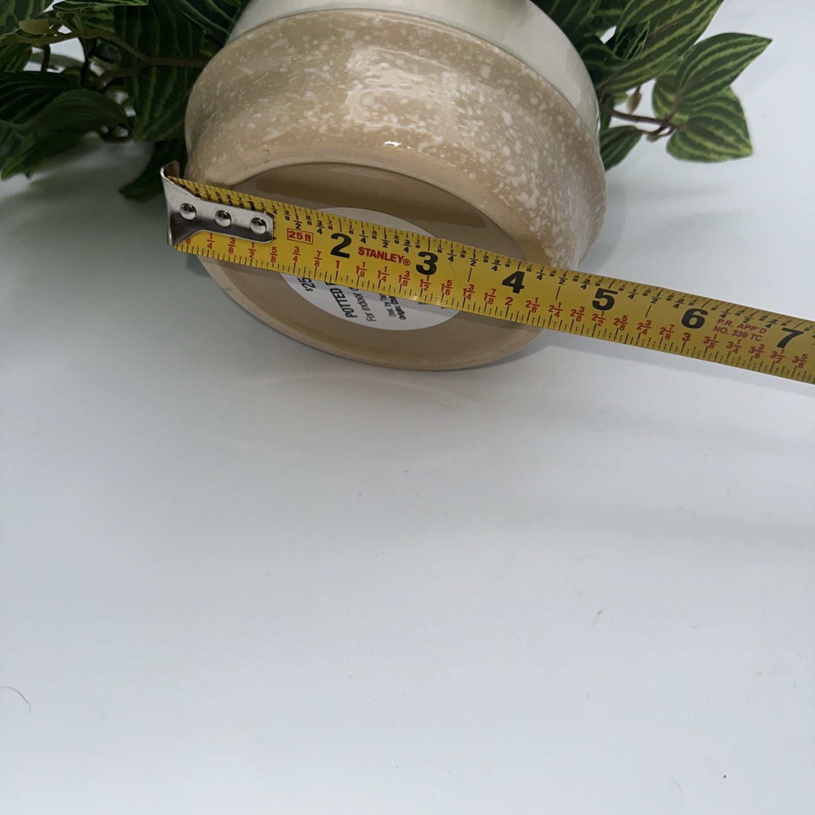 Ceramic Potted Faux Artificial Plant 6 In Height 15 In Length – Brand New!
