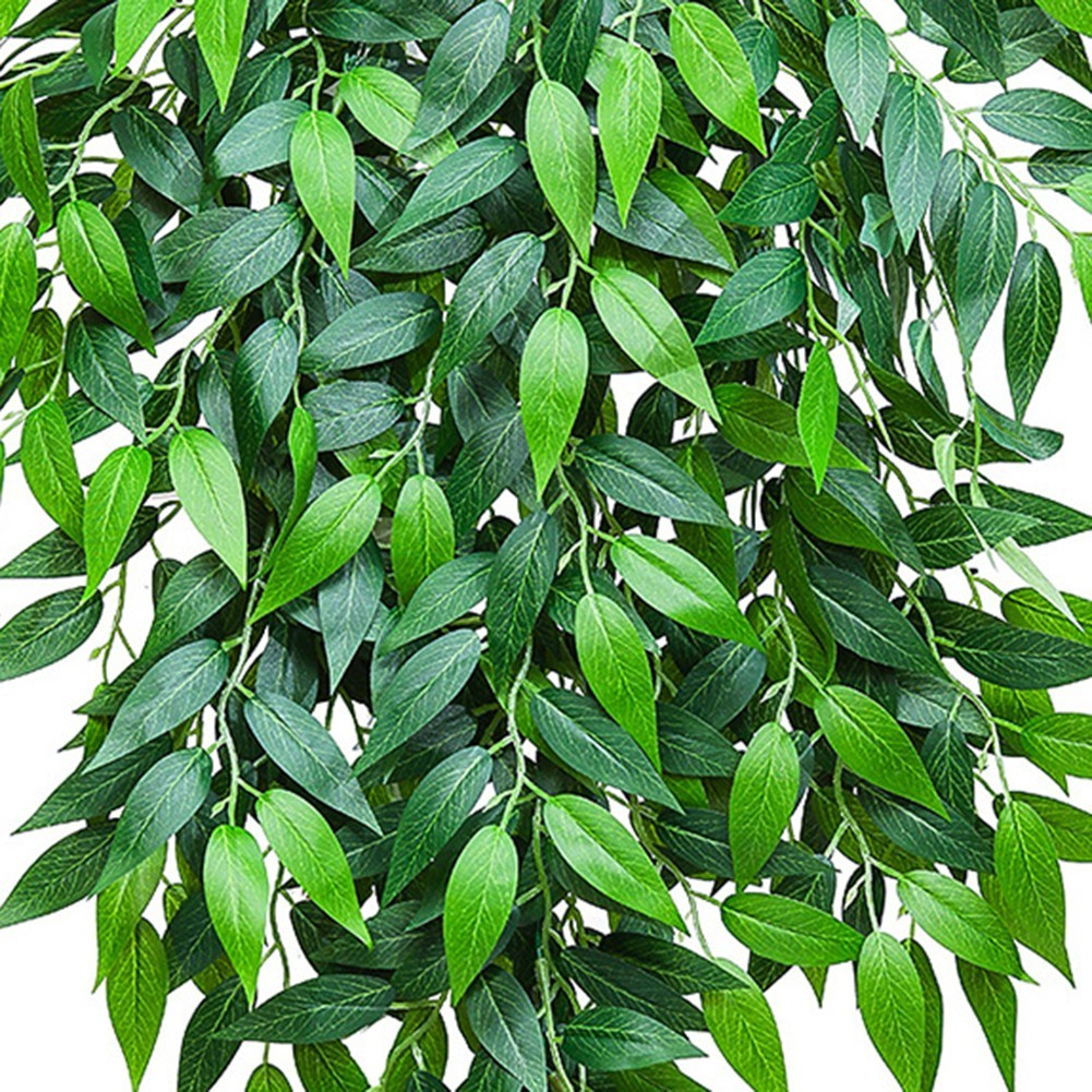 Realistic Simulation Rattan Green Leaf Decoration for Various Settings