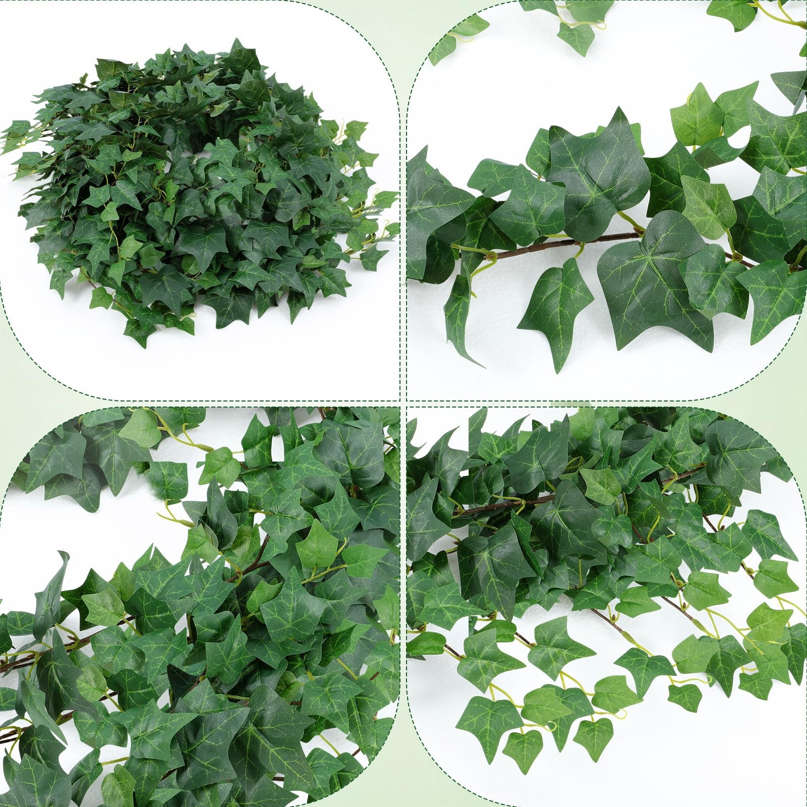 4 Pcs 2 Pcs 71 Inches Artificial Ivy Vines Garland Green Fake Ivy Garland Fau…