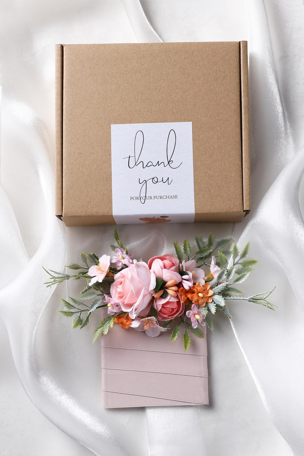 Pink Pocket Boutonniere Men Wedding Rustic Corsage Groom Prom Suit Accessory