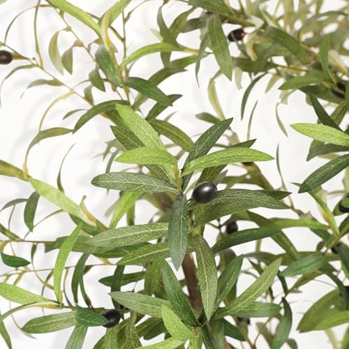 Faux Olive Tree with Thick Lifelike Branches, Realistic Leaves | Olive 7ft