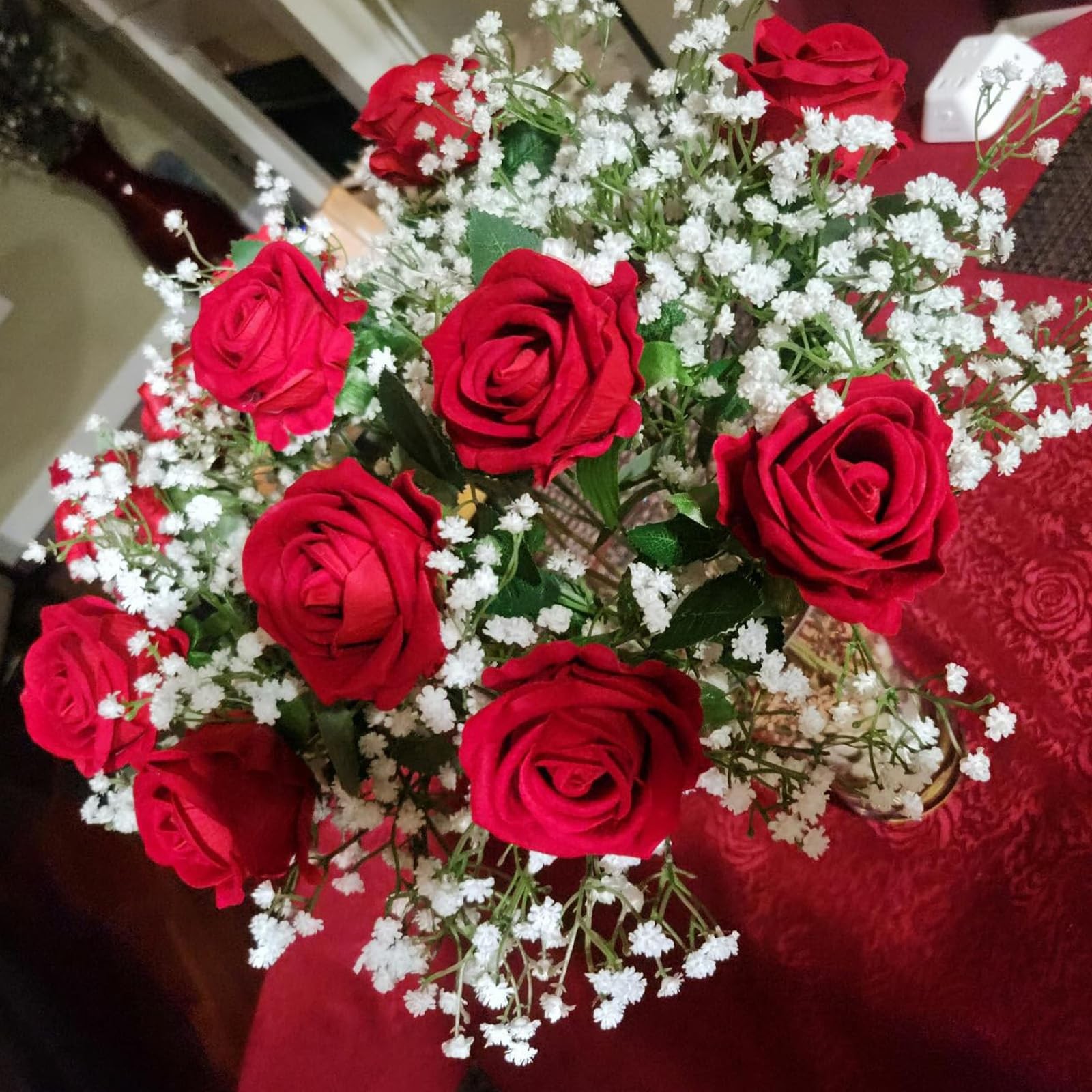 12 Inch Tiny Babys Breath Artificial Flowers Gypsophila Real Touch Wedding