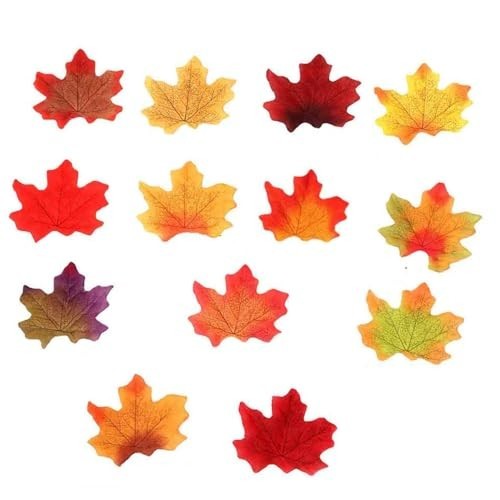 Separated Fake Fall Leaves Artificial Autumn Maple Leaf Room Decor for Home Part