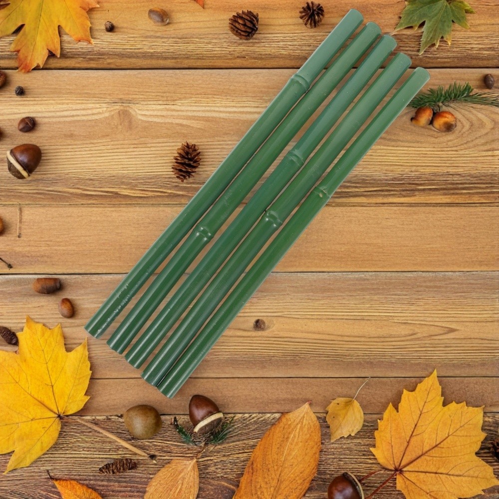 5Pcs Faux Bamboo Sticks Realistic Design for Outdoor and Indoor Fence Or Decor