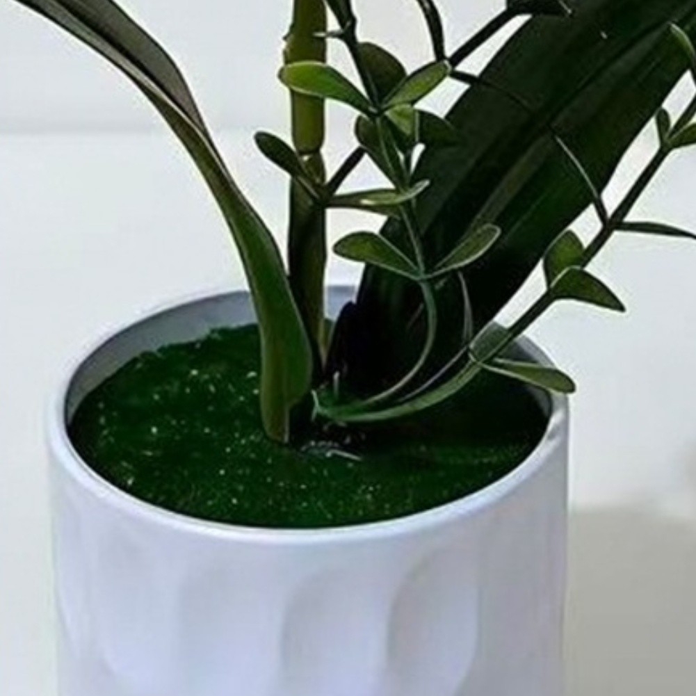 Plastic Phalaenopsis Orchid 3D Printed Potted Artificial Flower 28 x 15 cm