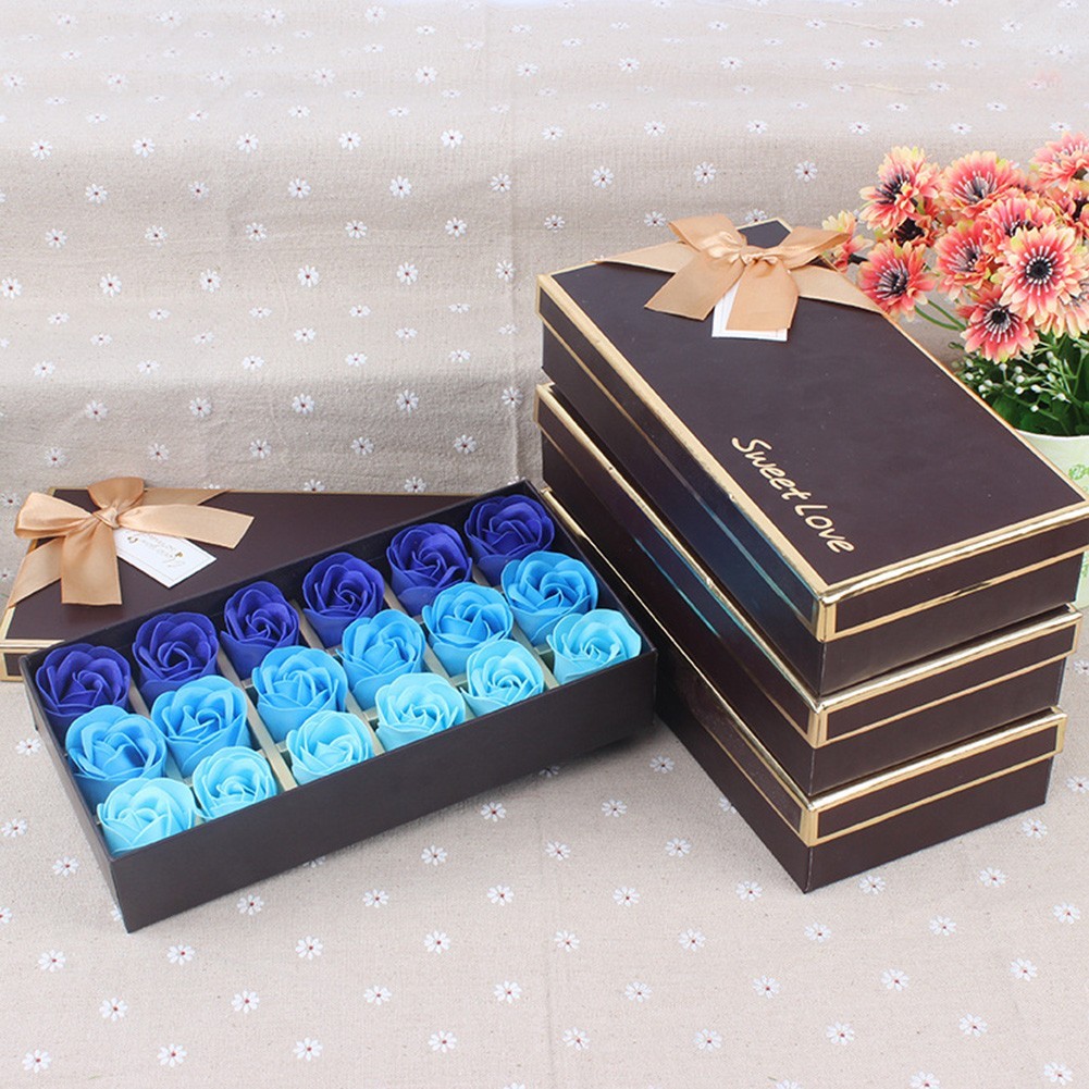 Women’s Day Valentine’s Day Present 18 Roses Soap Flower Present Box New