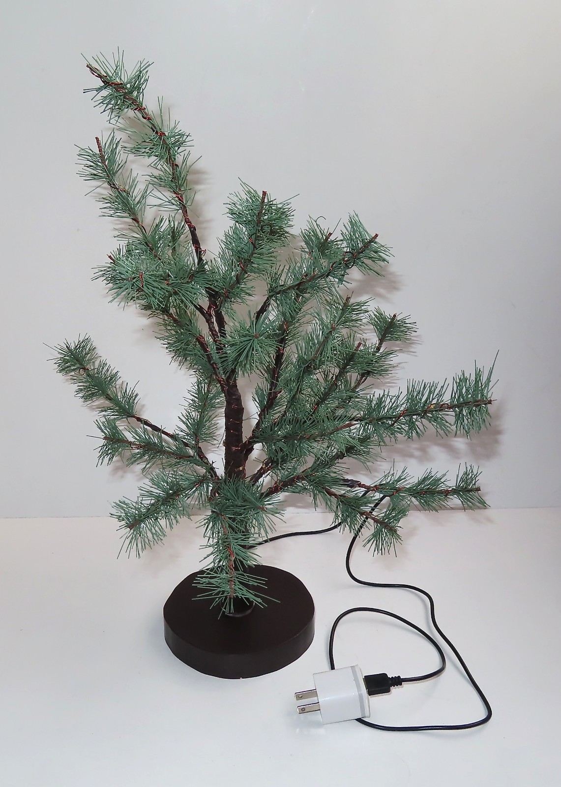 Lighted Any Season Tabletop Artificial Evergreen Tree, Bendable Branches, 18” H