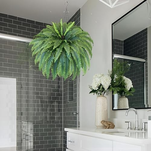 Artificial Ferns for Outdoors & Indoors, 51in Fake Fern Large Plants with 66