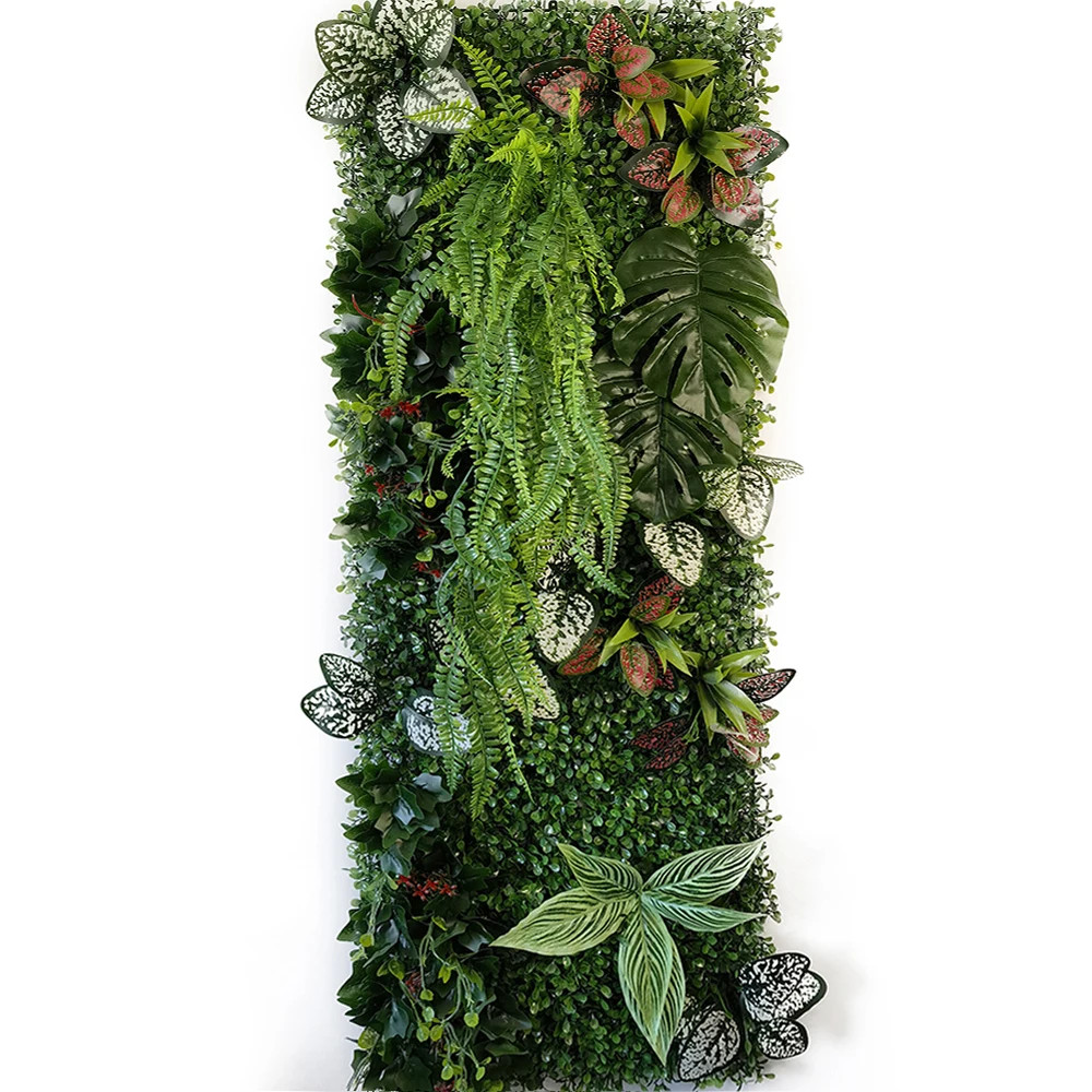 40x120cm Artificial Plant Wall Chlorophytum Grass Garden Wedding Decor Panel