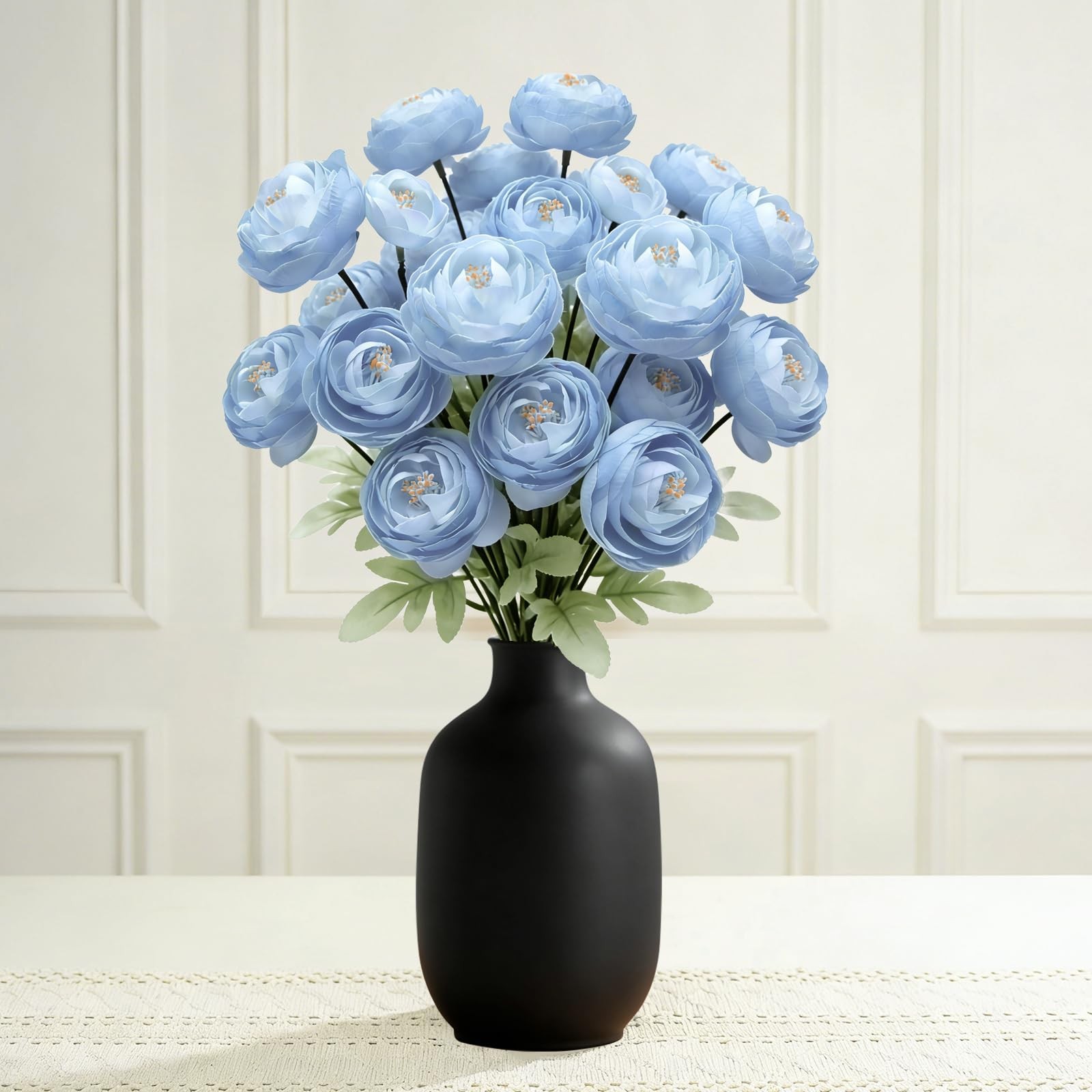 Artificial Silk Peony Fake Flowers,6PCS Artificial Faux Peonies Bulbs with 24…
