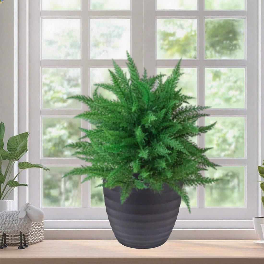 2pcs Artificial Plant with Ground Spike,Artificial Topiary Plant Bushes for I…