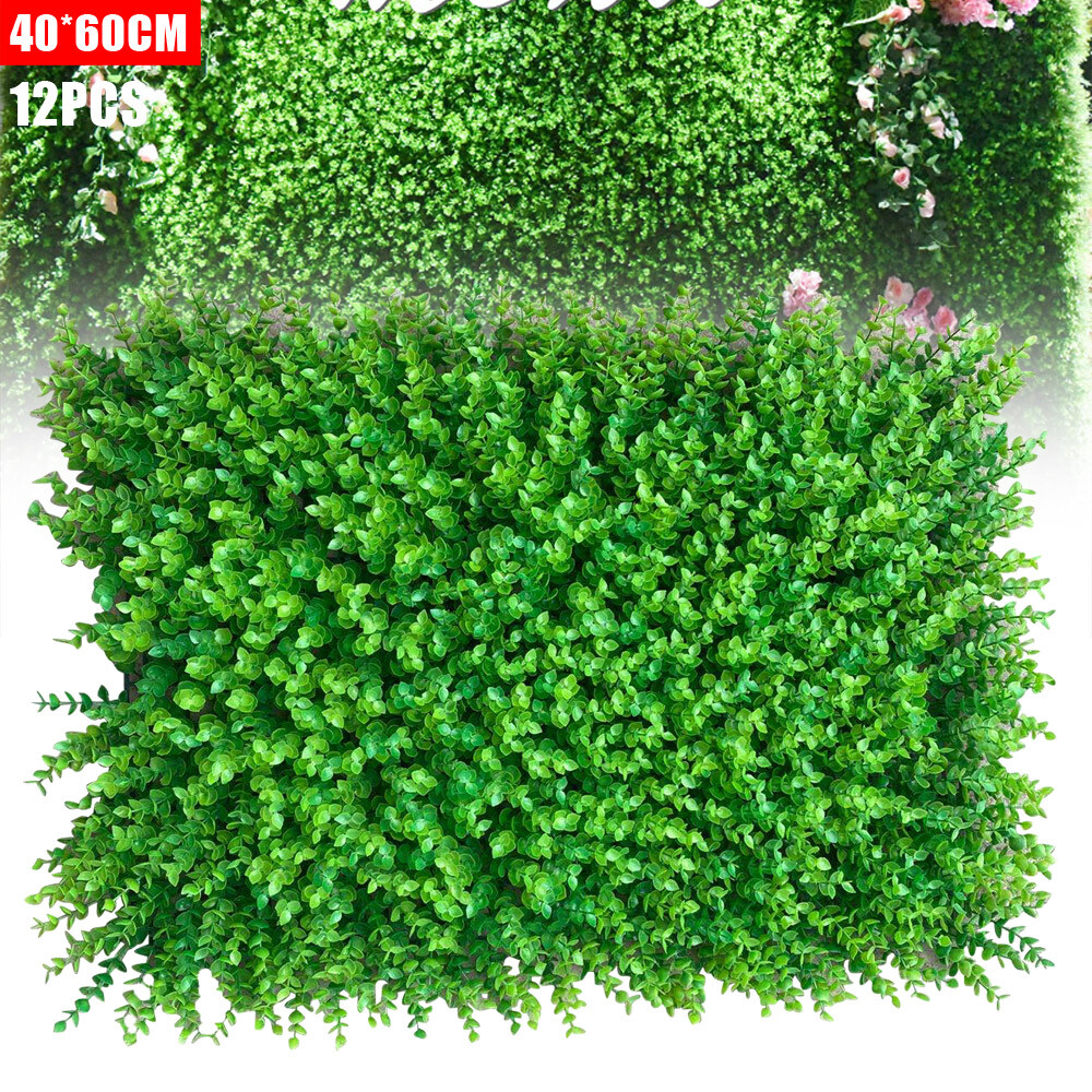 12pc 24″x16″ Artificial Boxwood Hedge Mat Plant Panels Greenery Walls Outdoor