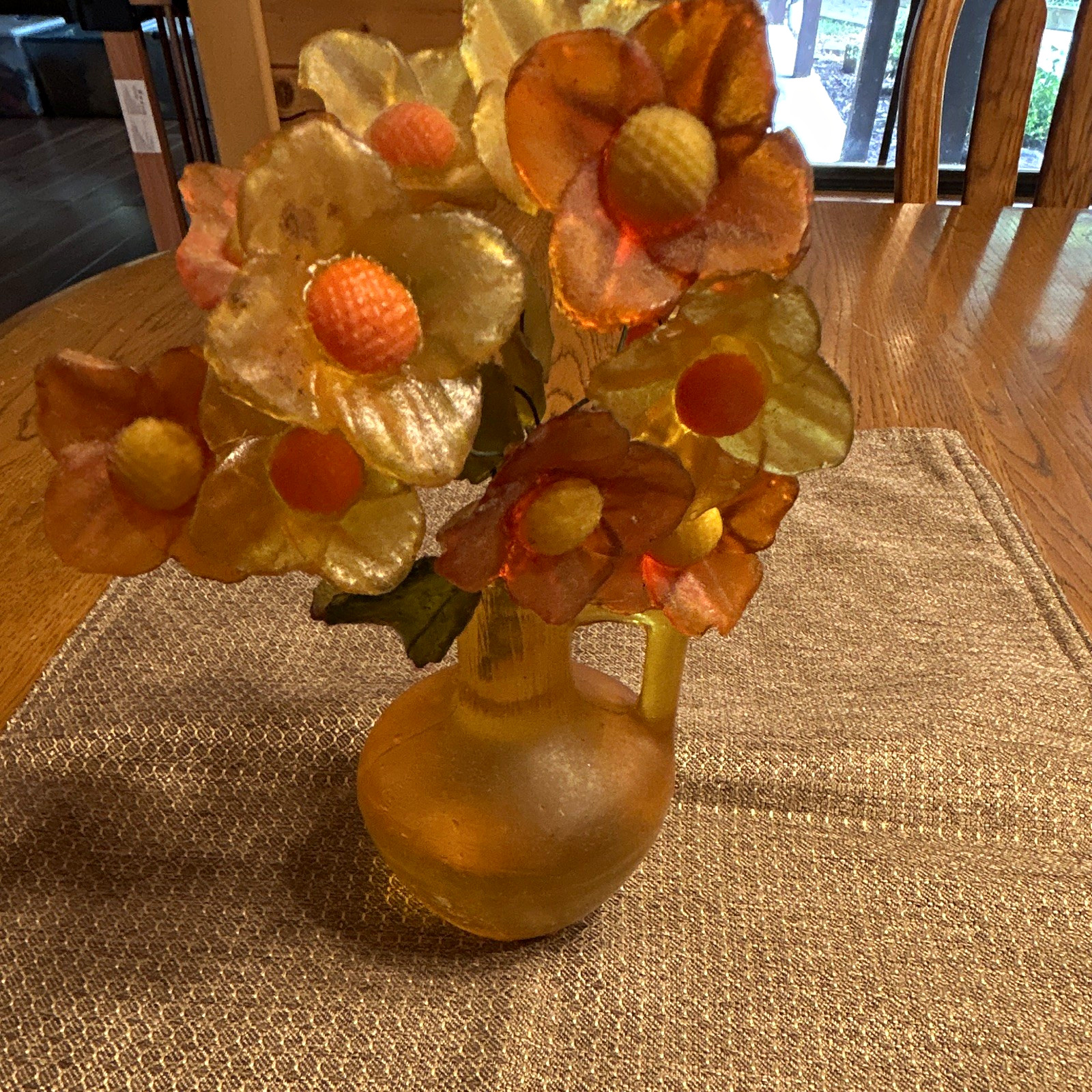 Vintage/Rare 1969 Lucite Resin Flower Sculpture by New Designs, Inc.