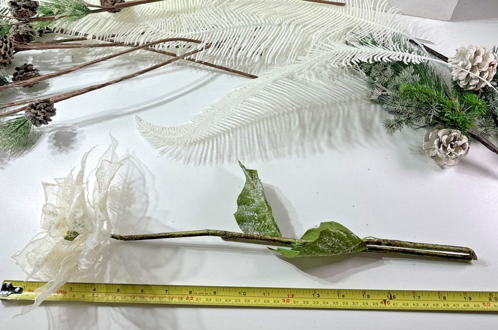 17X ESTATE Vintage ICY Stems Faux Branches Assorted Vase CHRISTMAS DECOR