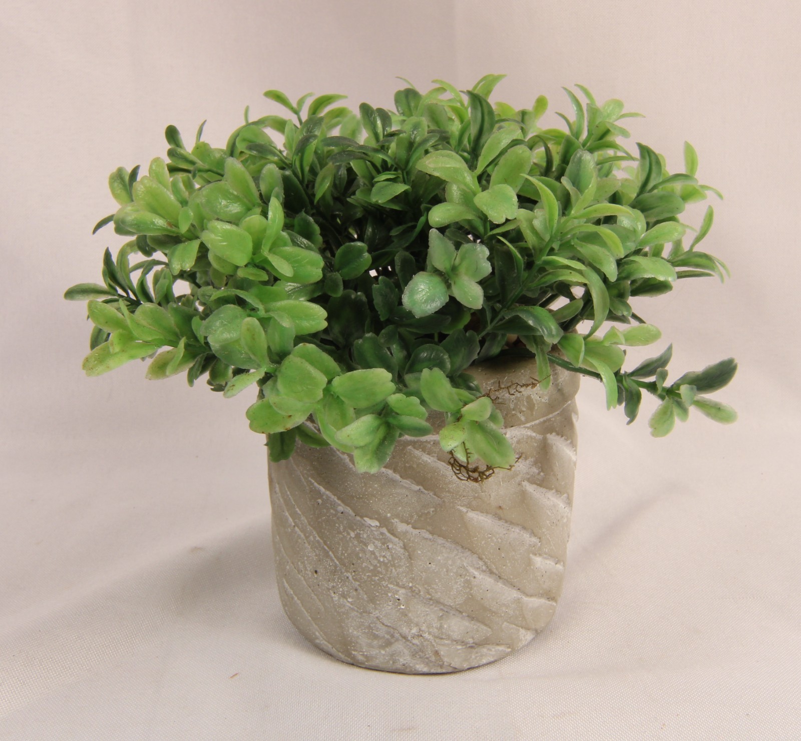 2 Faux Plant in Pots Green Decor in Heavy Pots with Furniture Protectors