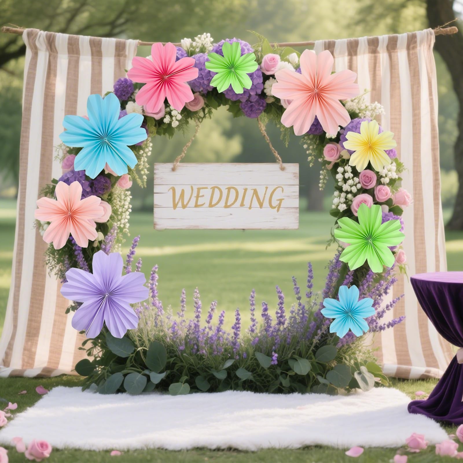9 PCS Paper Flowers Wall Decorations Giant Floral Classroom Decor 814 Inch