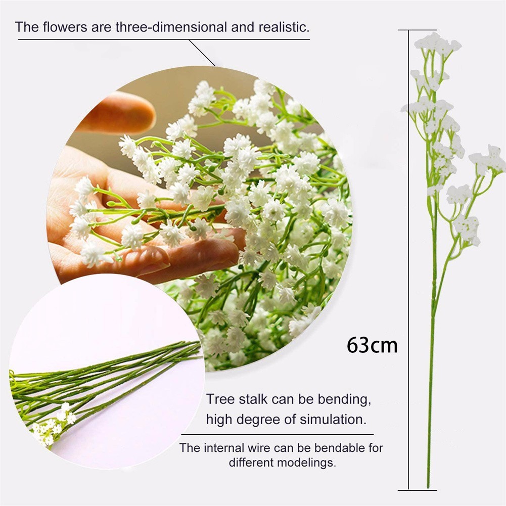 Beautiful Artificial Flower Gypsophila Garden Home Decoration Homes Lifelike