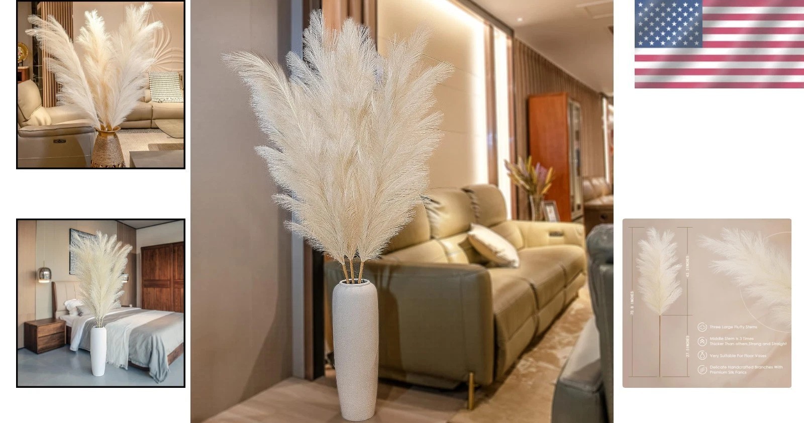 Tall 71 Inch Faux Grass Decor – Fluffy Silk Wedding Filler
