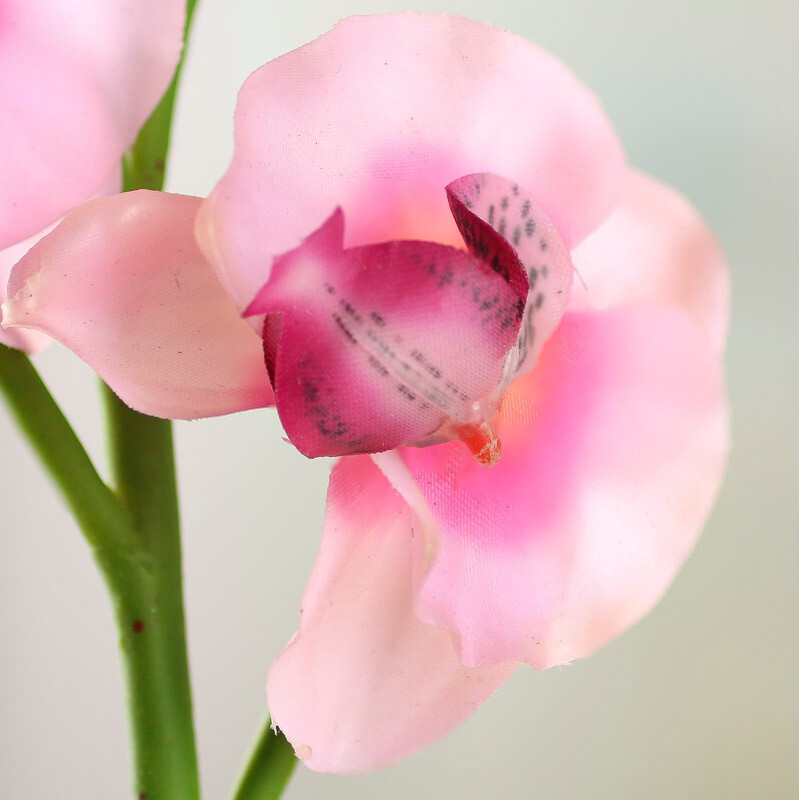 Set of 4 Artificial 15″ Pink with Fuchsia Vanda Orchid Planters