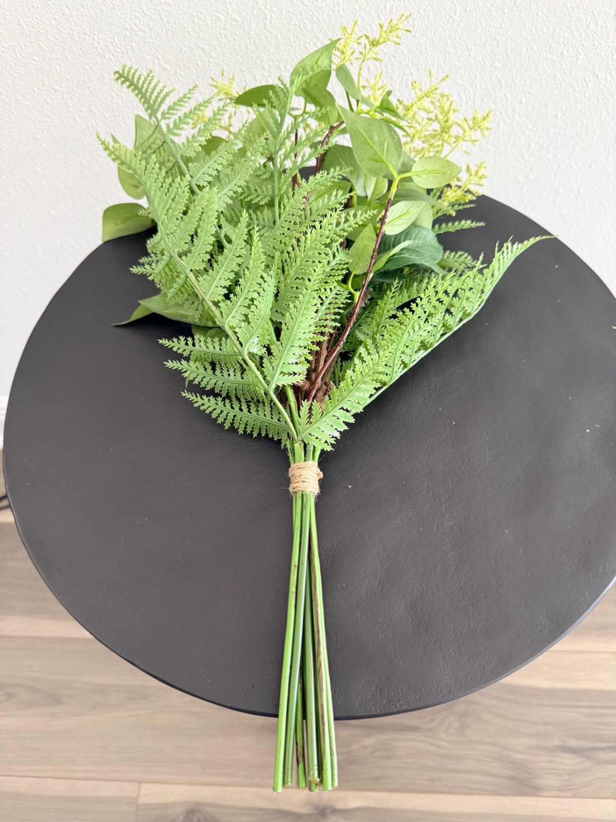 Pottery Barn Faux Wild Floral Bundle, 20″ Greenery With White Blossoms, New