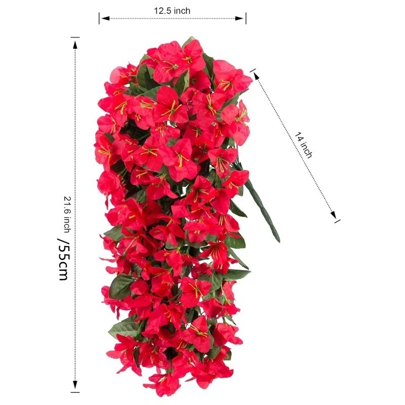 Artificial Fake Hanging Flowers Plants for Outdoor outside Spring Summer Decorat