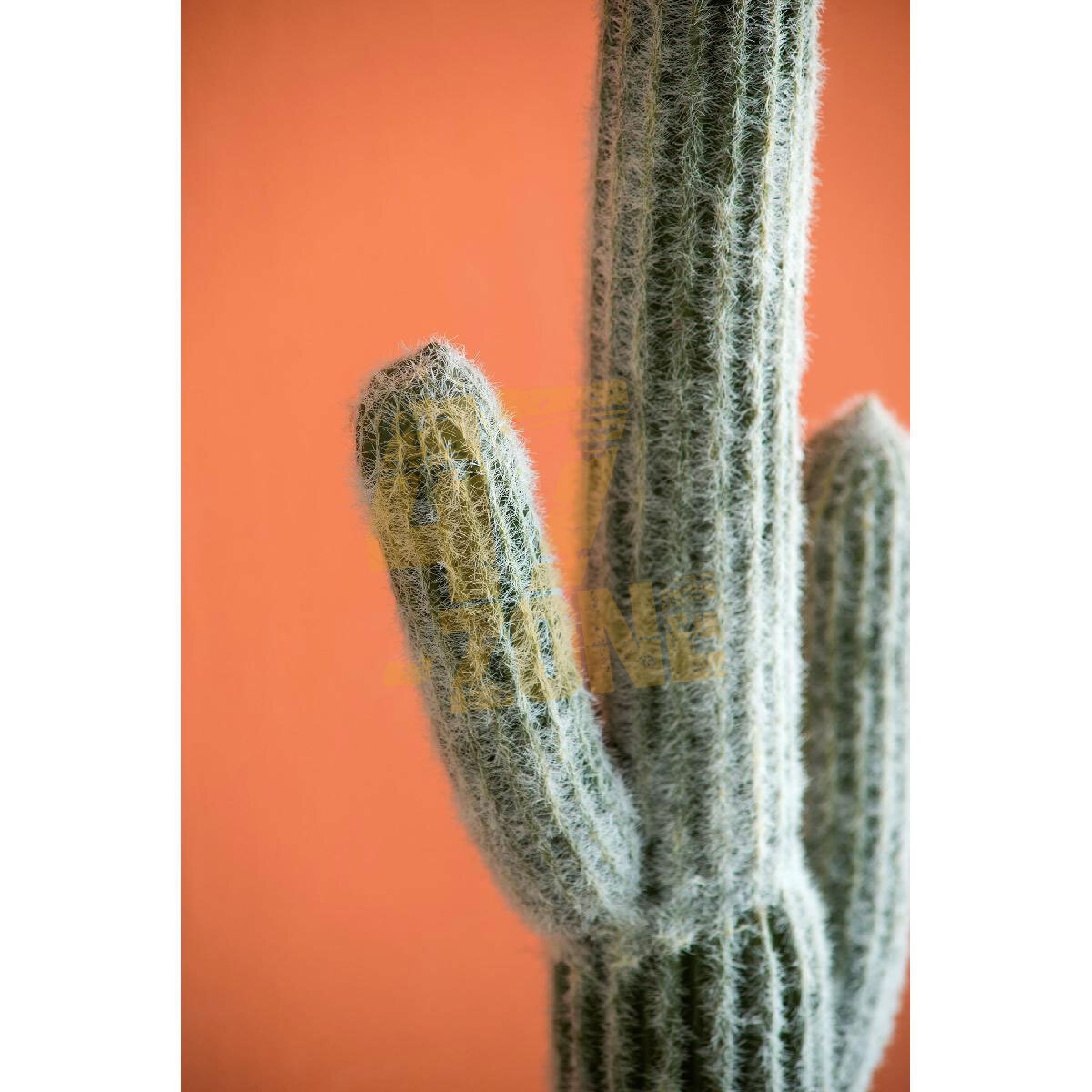 Potted Faux Saguaro Cactus Green Black Botanical Artifical Indoor Outdoor Garden