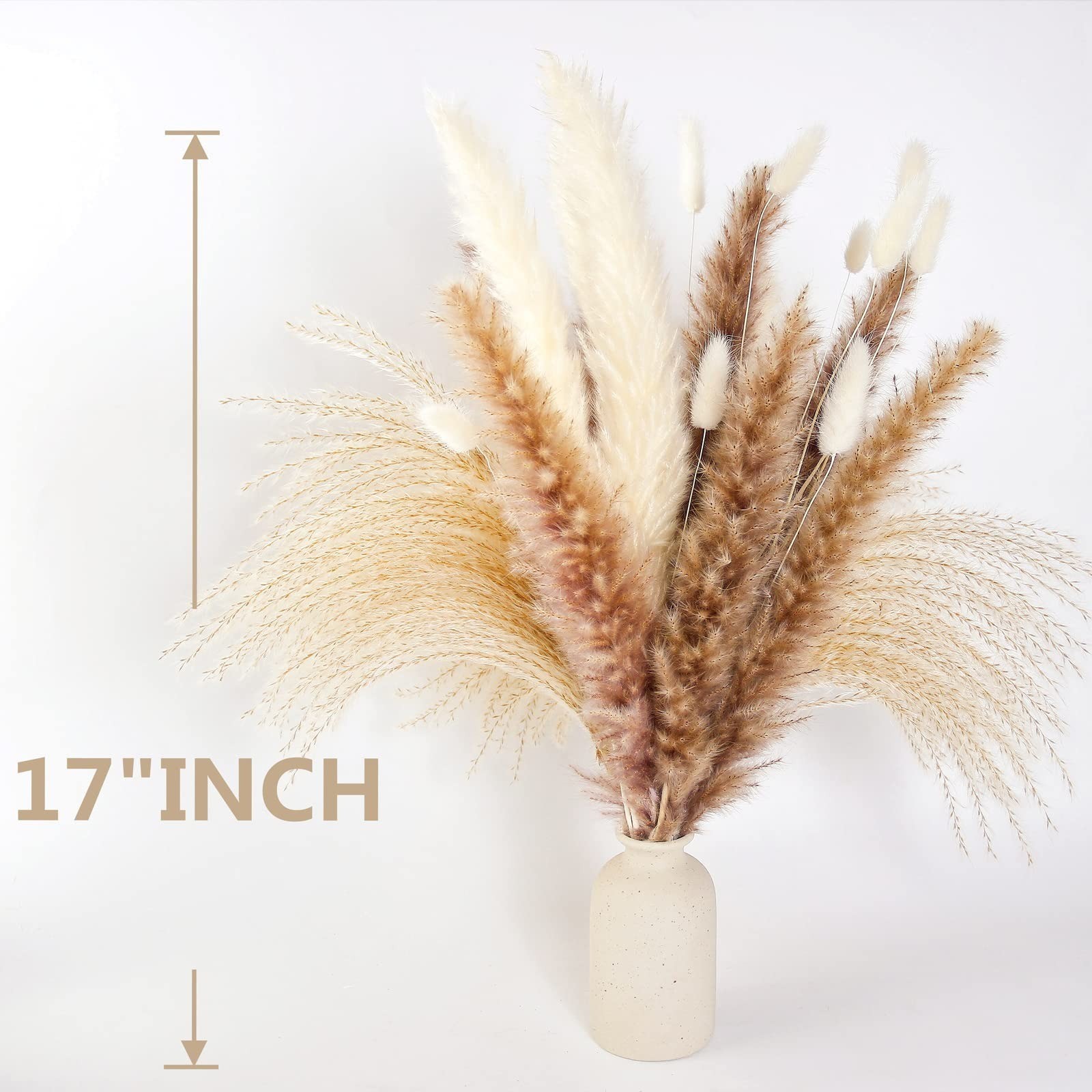 Natural Dried Pampas Grass Decor – 100 PCS for Boho Wedding & Home