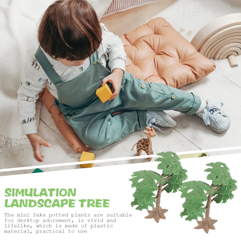 2 PC Micro-simulation Small Tree DIY Model of Sand Table Landscape Models