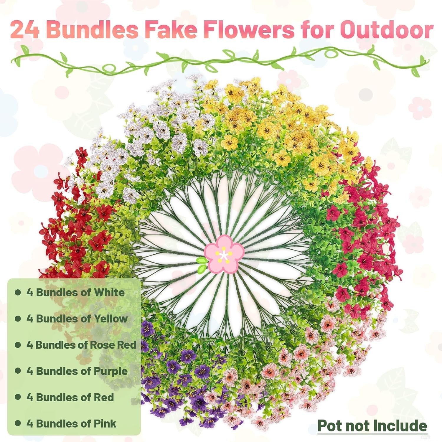 Artificial Flowers for Outdoor Decoration