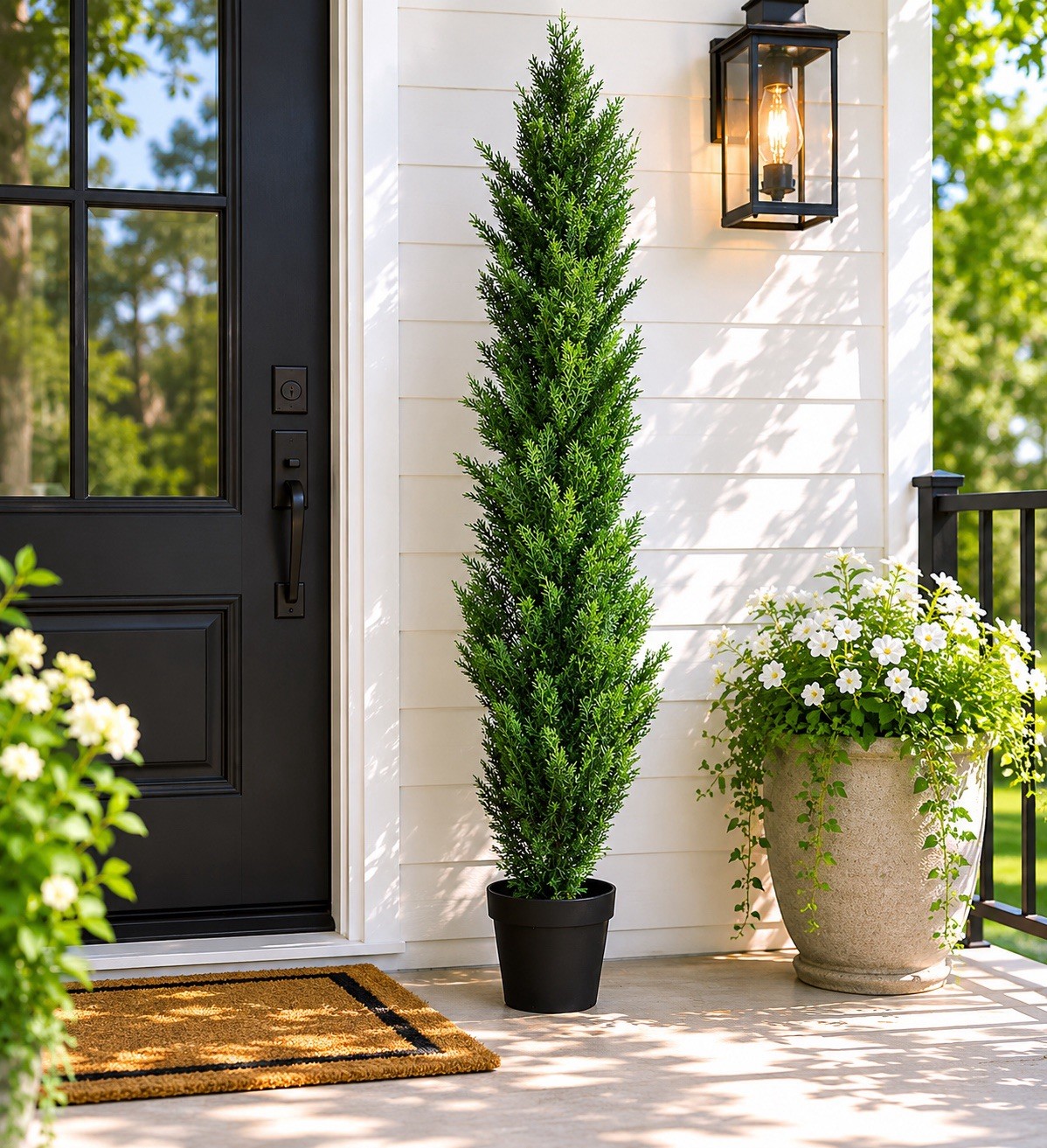 6’ UV Artificial Topiary Cedar Tree Indoor/Outdoor