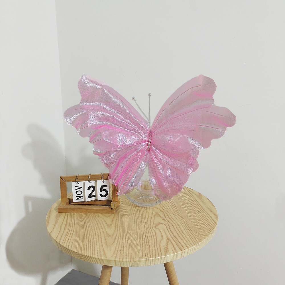 Large 50cm Hanging Silk Yarn Butterfly for Creative Wedding and Festival Decor