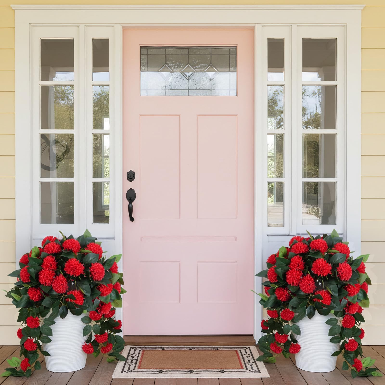 2Pcs Artificial Flowers for Outdoors Faux Outdoor Flowers for Planters UV Res…