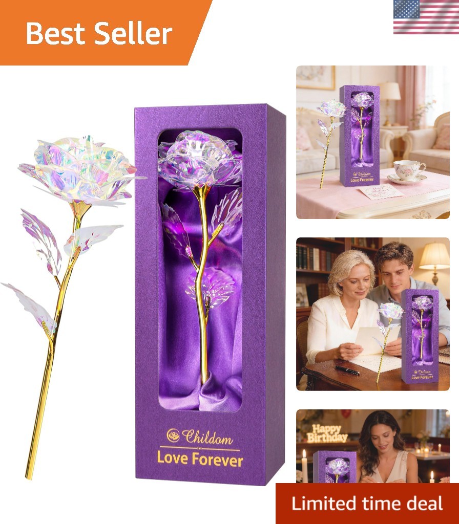 Vibrant Artificial Rainbow Rose – Thoughtful Gifts for Mom and All Occasions