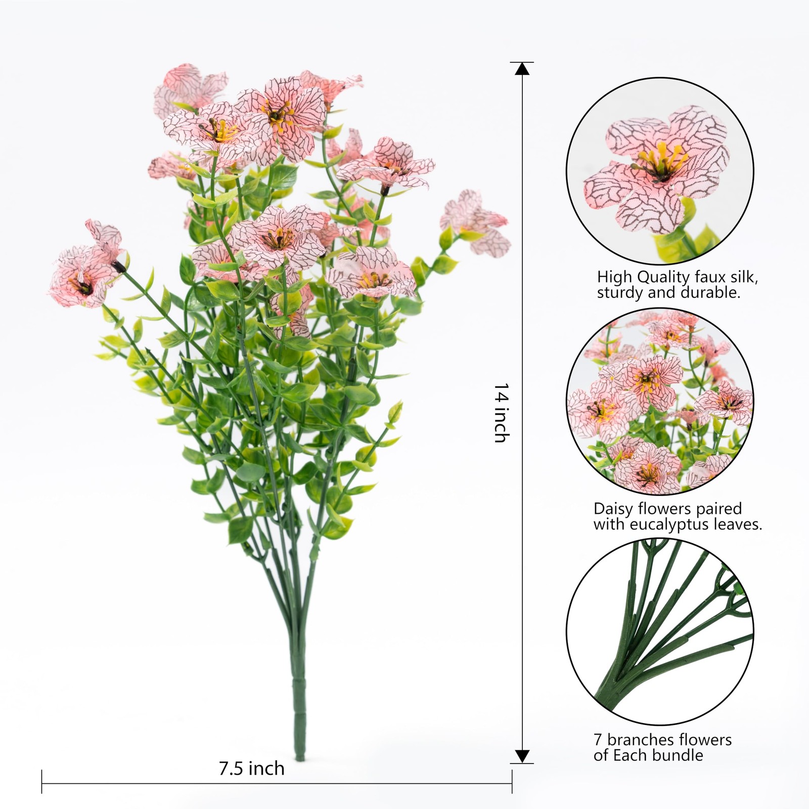 Artificial Flowers for Outdoor Indoor Garden Home Decoration, Faux Flower Dai…