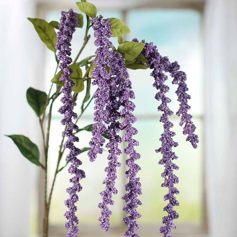 Flowing and Cascading Artificial Purple Amaranthus sprays