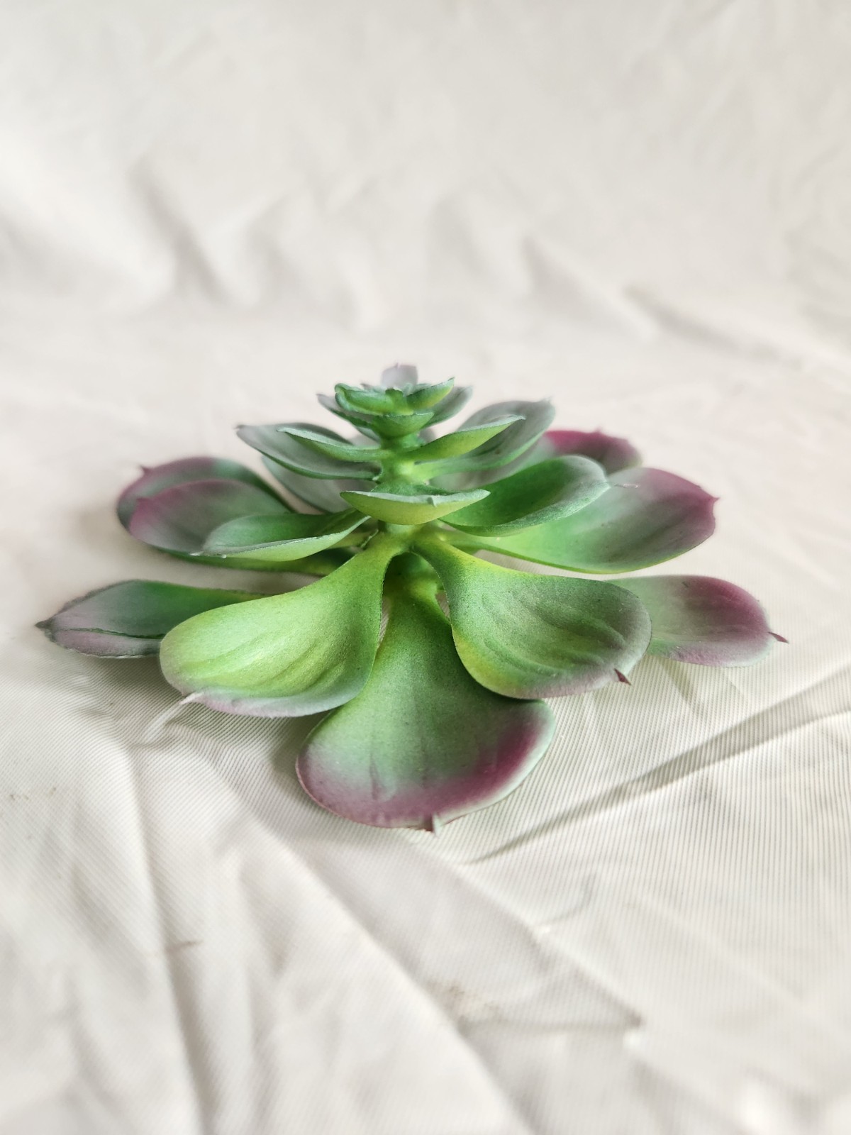 2 Artificial Succulent Rubber Flowers Floral Decor • Beautiful Sky Blue